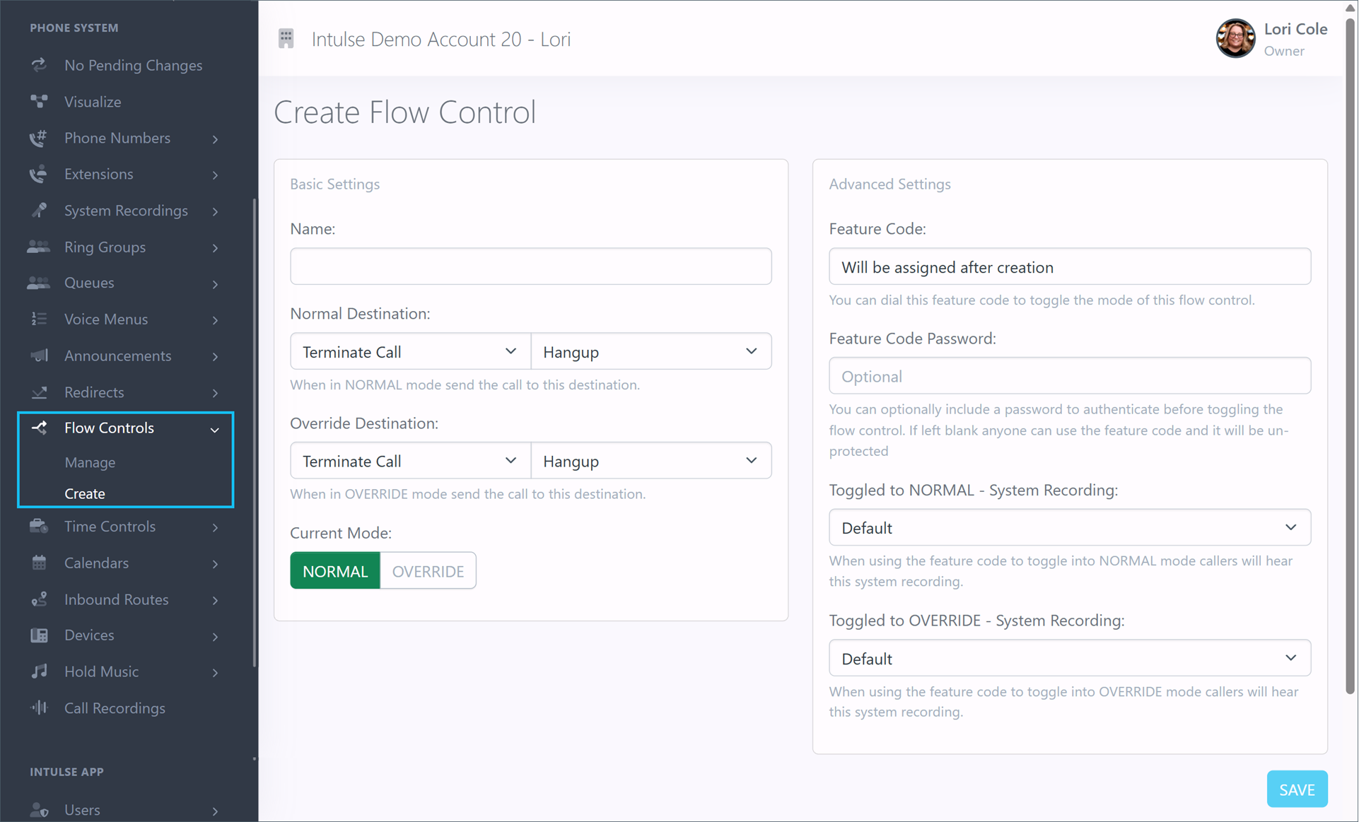 Flow Controls Create